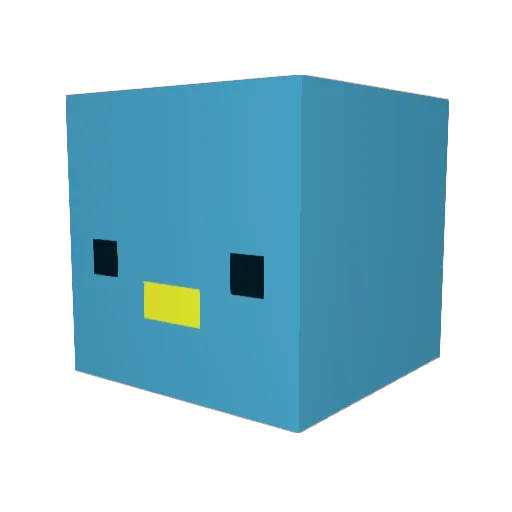 TheBlueMakaw Minecraft avatar head, 3D render
