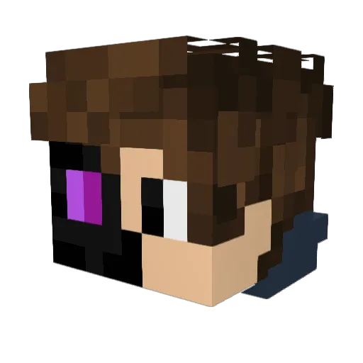 TheBluePython Minecraft avatar head, 3D render