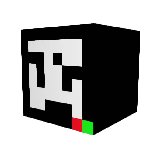 TheBlueScreened Minecraft avatar head, 3D render