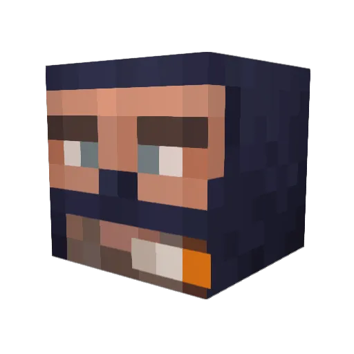TheBlueSpy Minecraft avatar head, 3D render