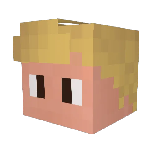 TheBlueVaron Minecraft avatar head, 3D render