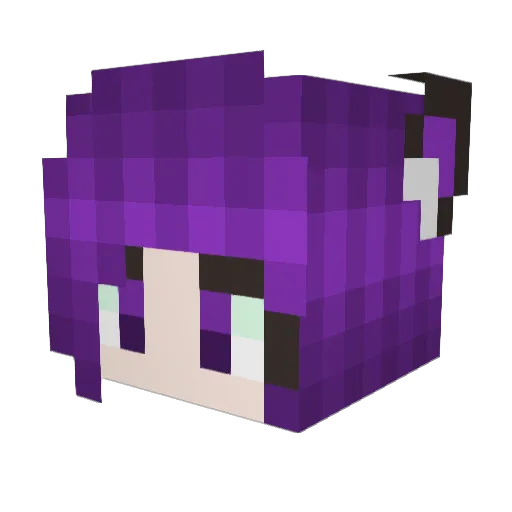 TheBlueWolf Minecraft avatar head, 3D render