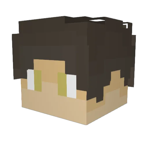TheBlueWoodDog Minecraft avatar head, 3D render