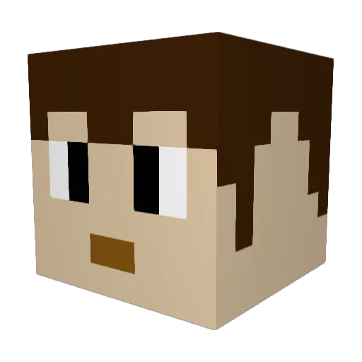 TheBlueski Minecraft avatar head, 3D render