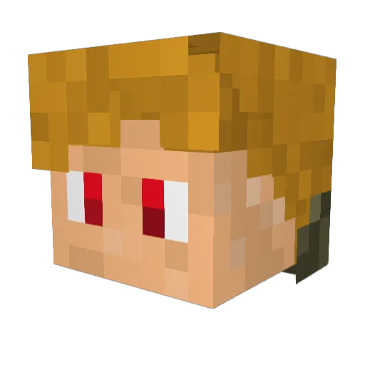 TheBoatThief Minecraft avatar head, 3D render