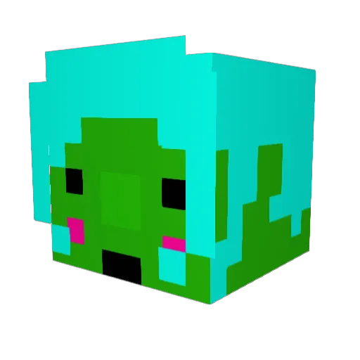 TheBoko Minecraft avatar head, 3D render