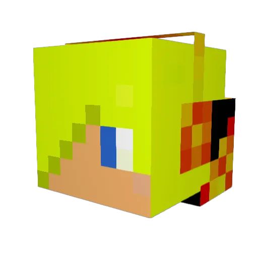 TheBongeX Minecraft avatar head, 3D render
