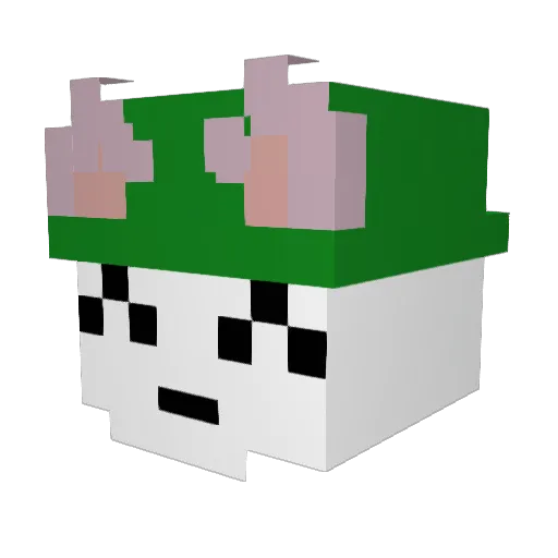 TheBotmon Minecraft avatar head, 3D render
