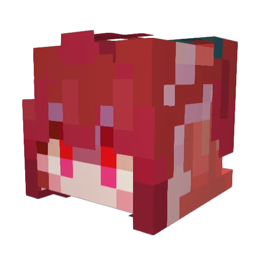 TheBoxCreature Minecraft avatar head, 3D render