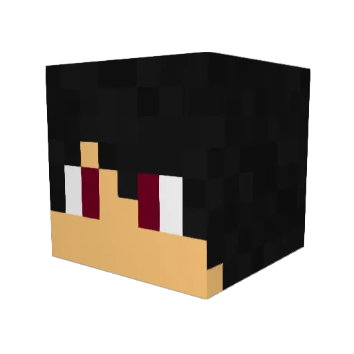 TheBoyOfIce Minecraft avatar head, 3D render