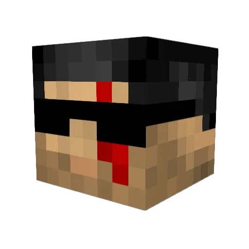 TheBrandoLP Minecraft avatar head, 3D render