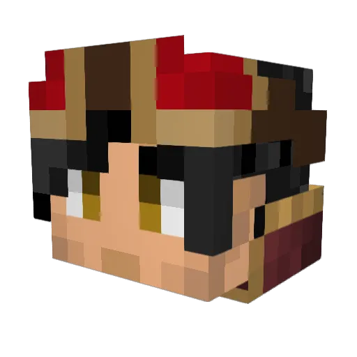 TheBrasshawk Minecraft avatar head, 3D render