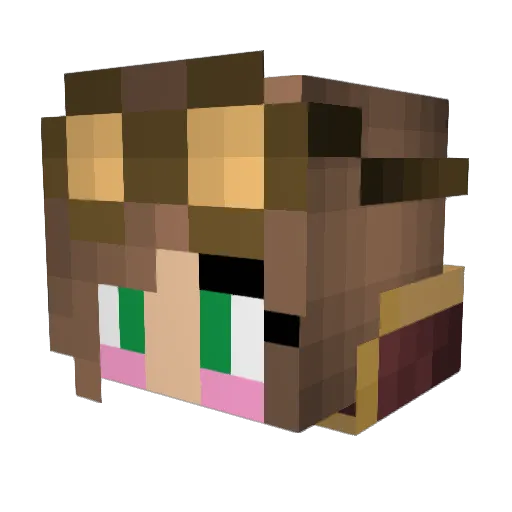 TheBreadGirl Minecraft avatar head, 3D render