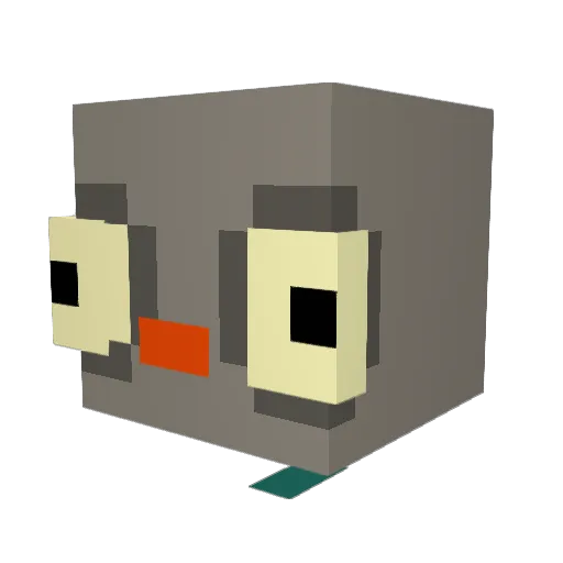 TheBreadedPigeon Minecraft avatar head, 3D render