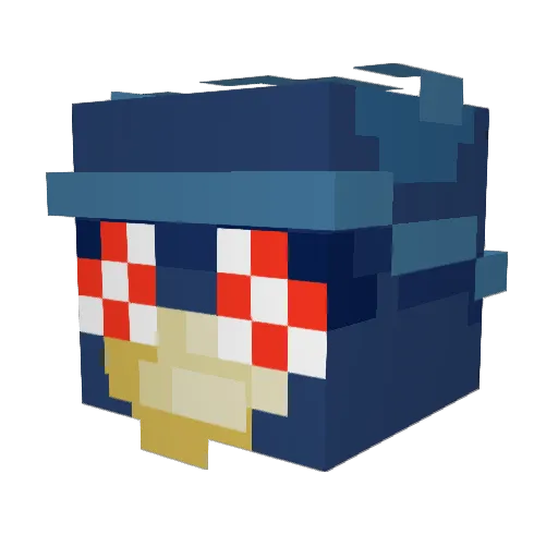 TheBreathingLass Minecraft avatar head, 3D render