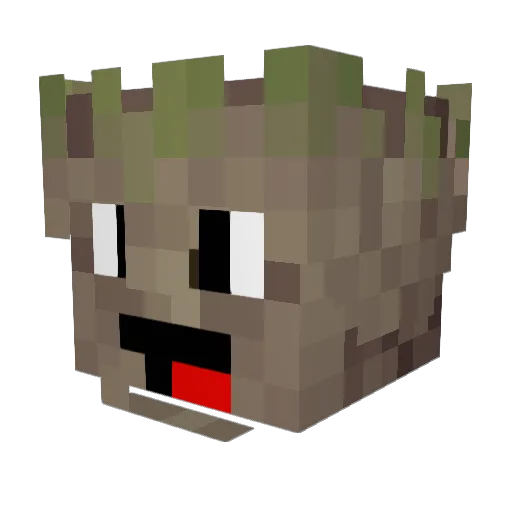 TheBritishDerp Minecraft avatar head, 3D render