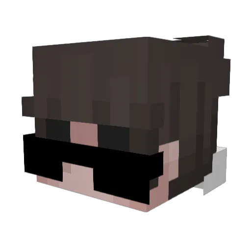 TheBritishMage Minecraft avatar head, 3D render
