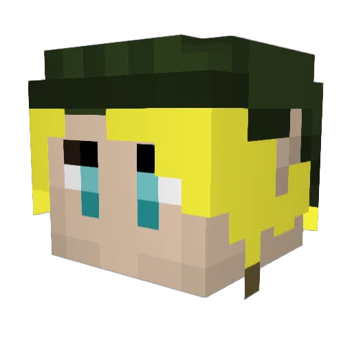 TheBrokenTime Minecraft avatar head, 3D render