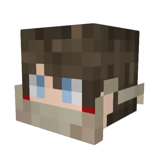 TheBuLLeTCaTTe Minecraft avatar head, 3D render