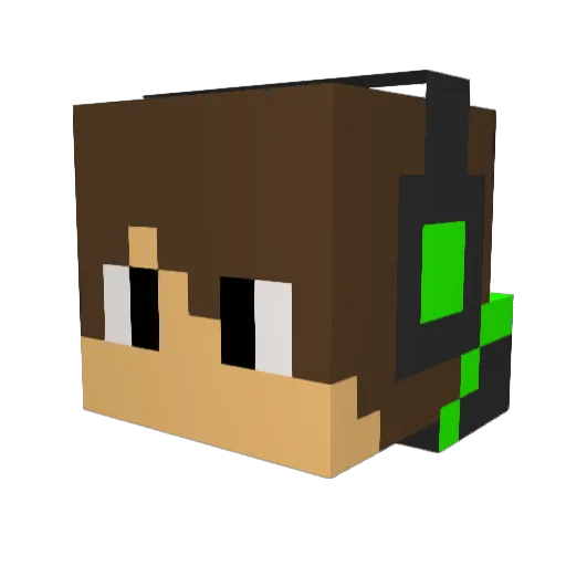 TheBucanas Minecraft avatar head, 3D render