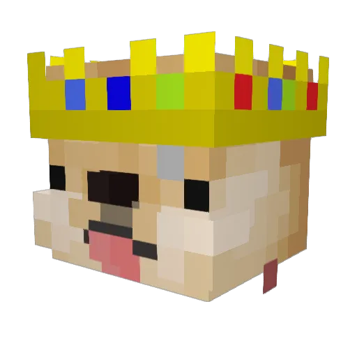 TheBulletCat Minecraft avatar head, 3D render