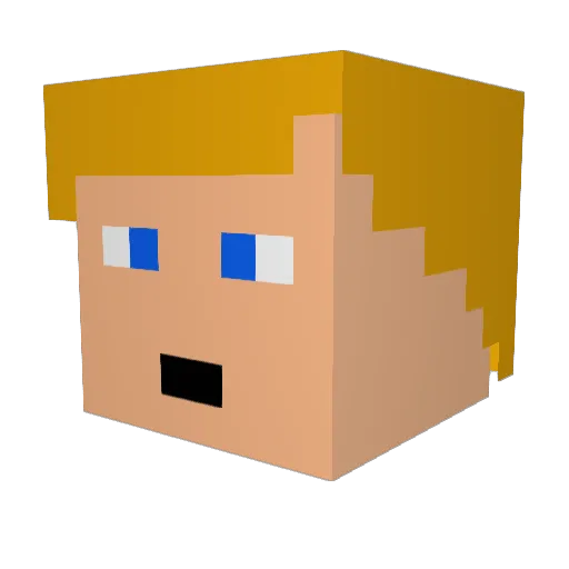 TheBumbleBee Minecraft avatar head, 3D render