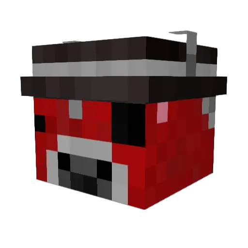 TheBurgundyCow Minecraft avatar head, 3D render