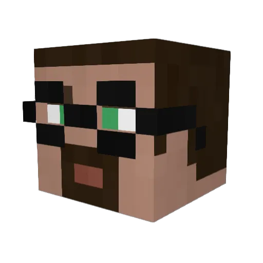 TheBurnin8r Minecraft avatar head, 3D render