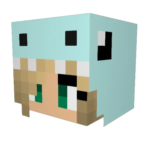 TheButtersworth Minecraft avatar head, 3D render