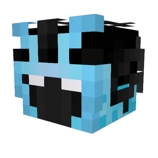 TheBx123 Minecraft avatar head, 3D render