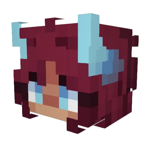TheByndum Minecraft avatar head, 3D render