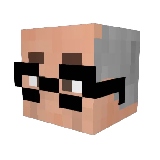 TheCDDE Minecraft avatar head, 3D render