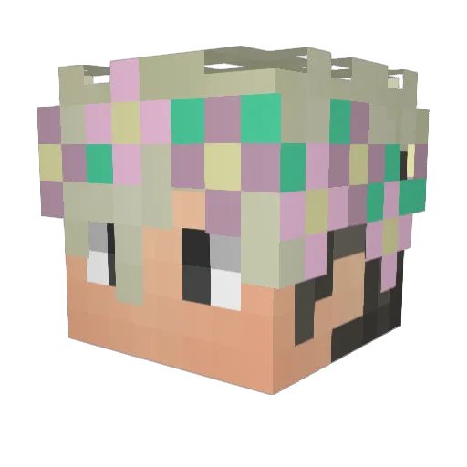TheCab Minecraft avatar head, 3D render