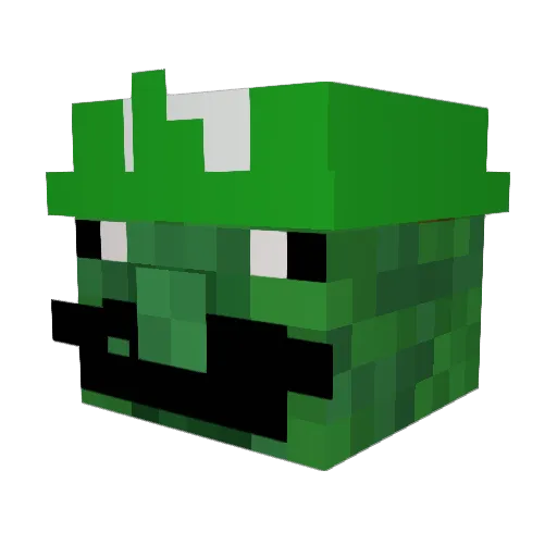 TheCactusJohn Minecraft avatar head, 3D render