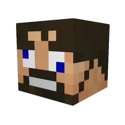 TheCakeODoom Minecraft avatar head, 3D render