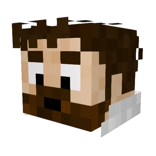 TheCakeonator Minecraft avatar head, 3D render