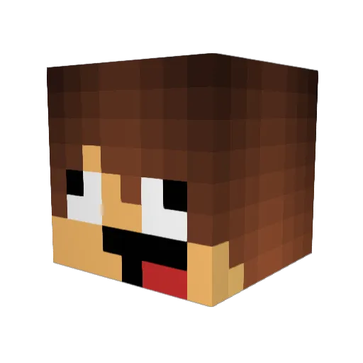 TheCandyDruglord Minecraft avatar head, 3D render