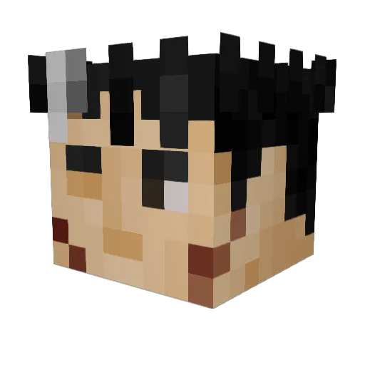 TheCaptainTV Minecraft avatar head, 3D render