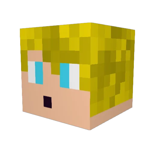 TheCaptain_Clark Minecraft avatar head, 3D render