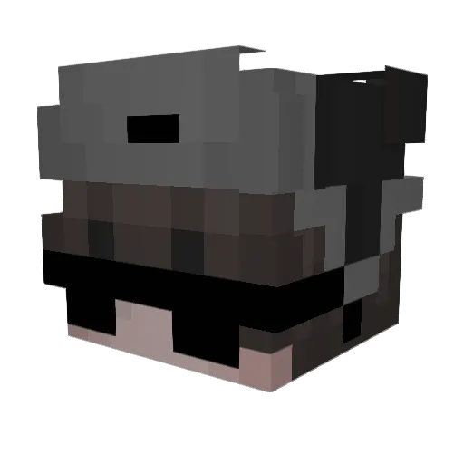 TheCarrack Minecraft avatar head, 3D render