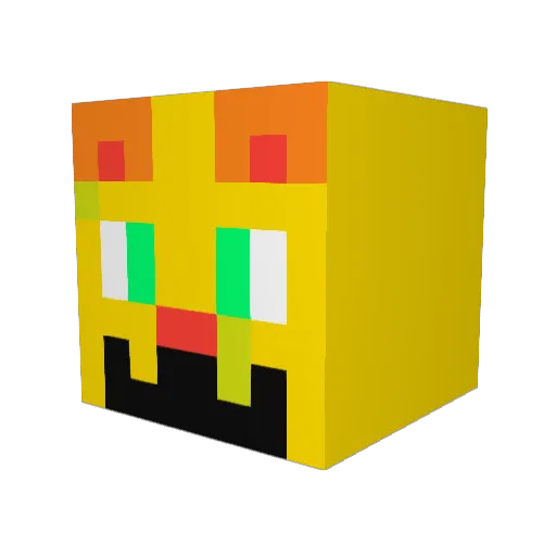 TheCatCraftBR Minecraft avatar head, 3D render