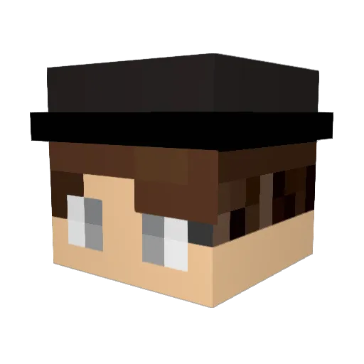 TheCekcuKOT Minecraft avatar head, 3D render