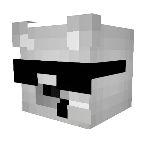 TheChaangas Minecraft avatar head, 3D render