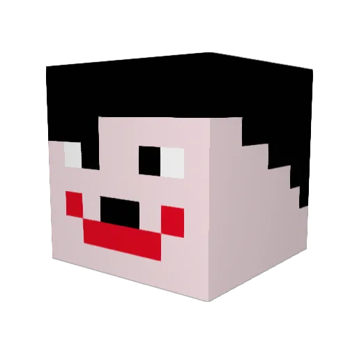 TheChadOrk Minecraft avatar head, 3D render
