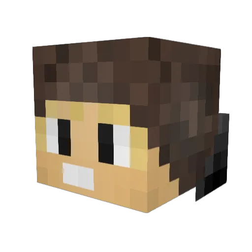 TheCharlyPVP Minecraft avatar head, 3D render