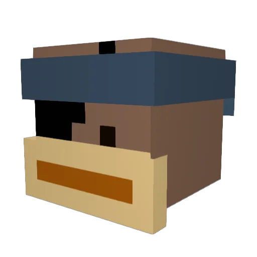 TheCheekyMonkey Minecraft avatar head, 3D render