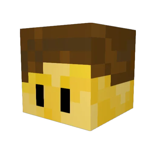 TheCheesyMan Minecraft avatar head, 3D render