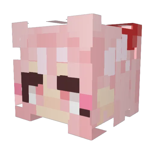 TheCherry Minecraft avatar head, 3D render