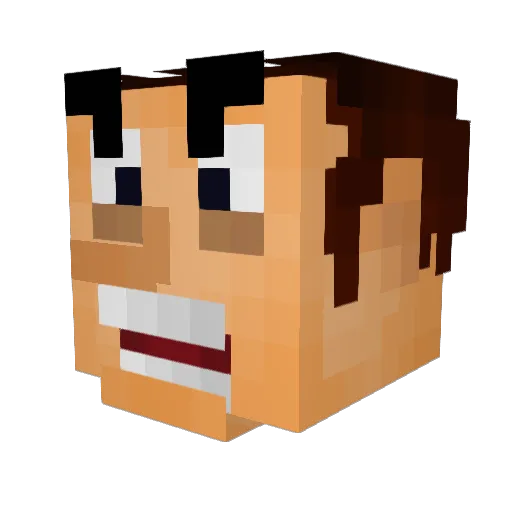 TheChessKing Minecraft avatar head, 3D render