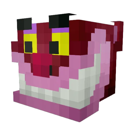 TheChesshireCat Minecraft avatar head, 3D render